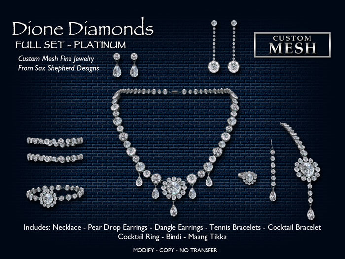 !SSD ~ Frills ~ Dione Platinum Diamonds Full Set