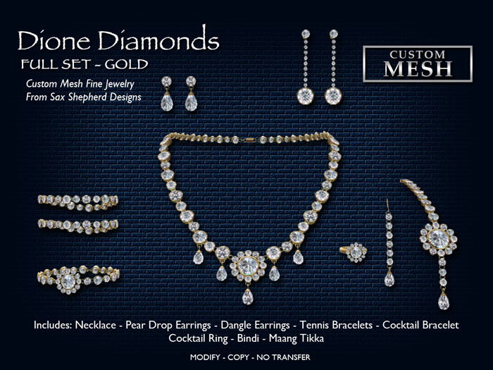 !SSD ~ Frills ~ Dione Gold Diamonds Full Set