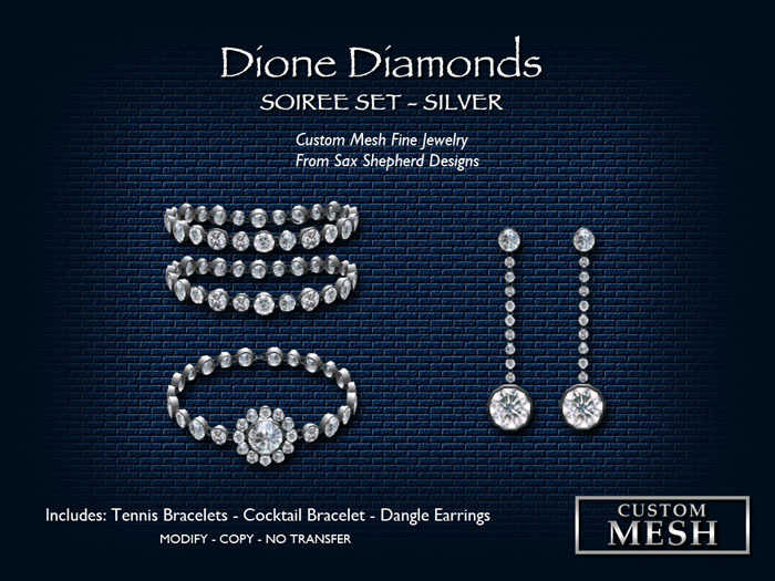 !SSD ~ Frills ~ Dione Silver Diamonds Soiree Set