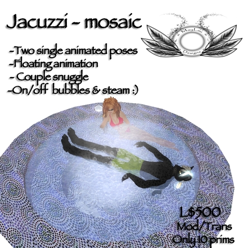 Jacuzzi - with bubbles & steam - mosaic design