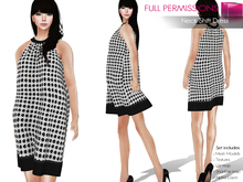 Full Perm Classic Rig Female Sleeveless Trapeze Silhouette Shift Dress for Classic Avatars