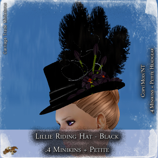 @CT@ Lillie Riding Hat (Petite/.4 Minikins) Boxed Black