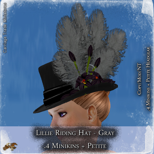 @CT@ Lillie Riding Hat (Petite/.4 Minikins) Boxed Gray