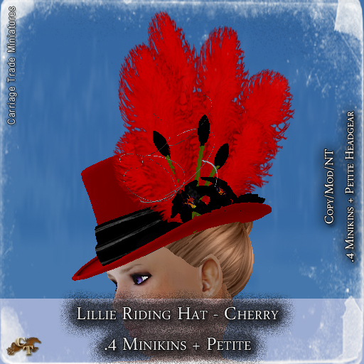 @CT@ Lillie Riding Hat (Petite/.4 Minikins) Boxed Cherry