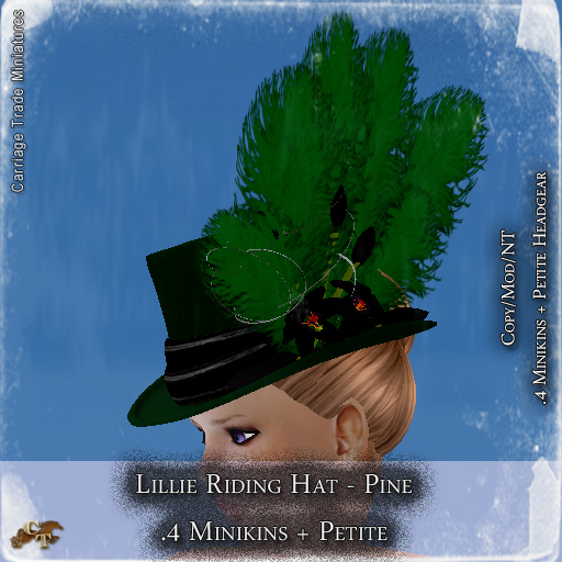 @CT@ Lillie Riding Hat (Petite/.4 Minikins) Boxed Pine