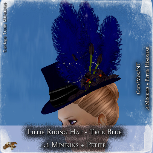 @CT@ Lillie Riding Hat (Petite/.4 Minikins) Boxed True Blue