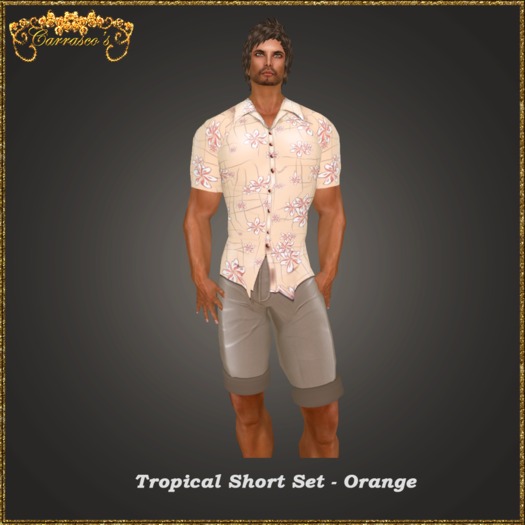 *Carrasco's* Tropical Short Set-Olive