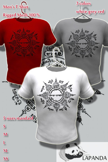 .;{LaPANDA];. TALISMAN [3 COLORS PACK] Men T-Shirt MESH