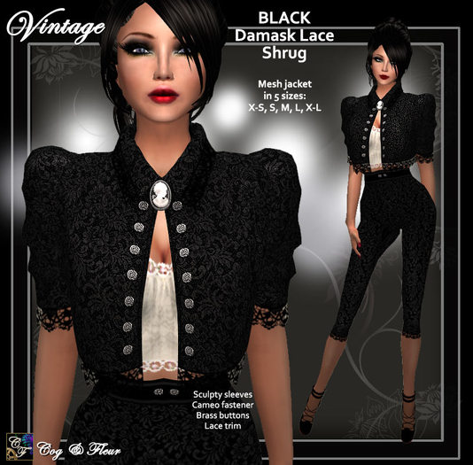 C&F Olive Brocade Shrug