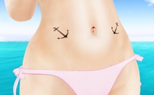 {BD} Anchor Hip Tattoos