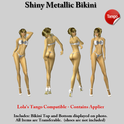 (NYF) - Metallic Bikini - Silver