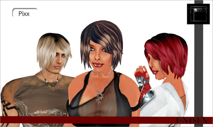 Topaz Square~  Pixx  Hair ~ UNISEX~Collection