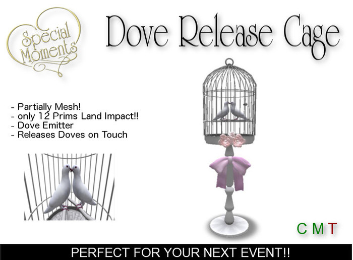 SM - Dove Release Cage - Light Pink (box)