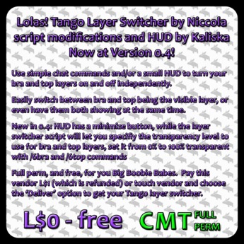 Second Life Marketplace - Tango Layer switcher and HUD v0.4 SR