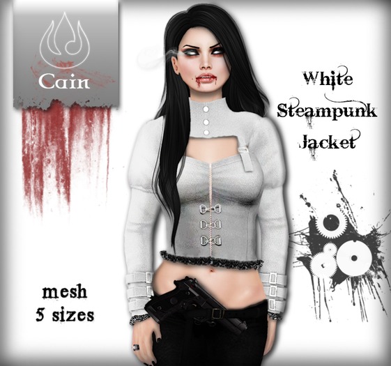 Cain - White - Steampunk Jacket (classic avatar)