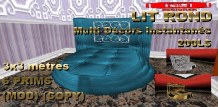 LIT ROND MULTI DECORS