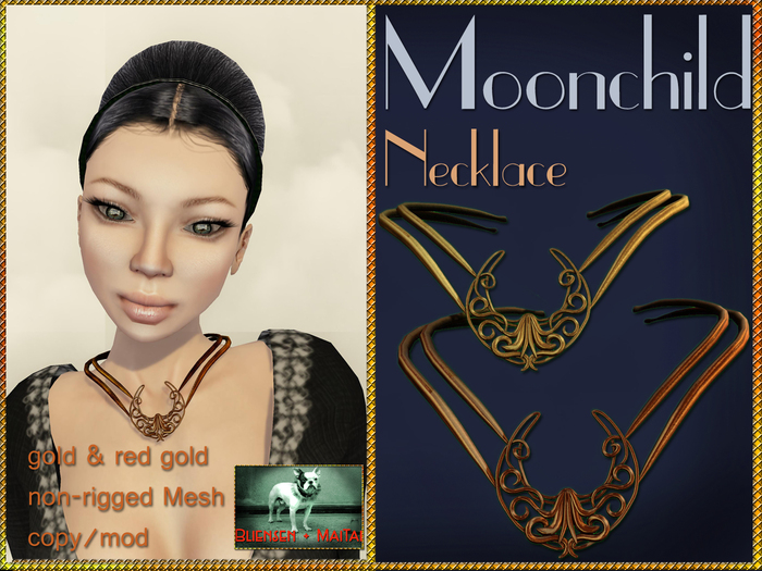 Bliensen + MaiTai - Moonchild - Necklace - Gold