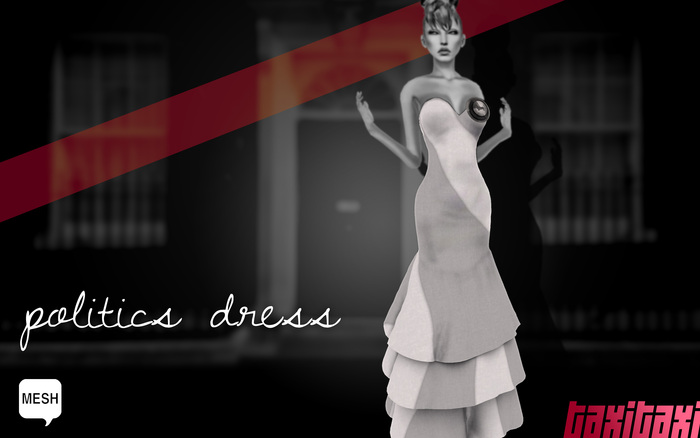 [TAXI TAXI] POLITICS DRESS [BLACK AND GREY]