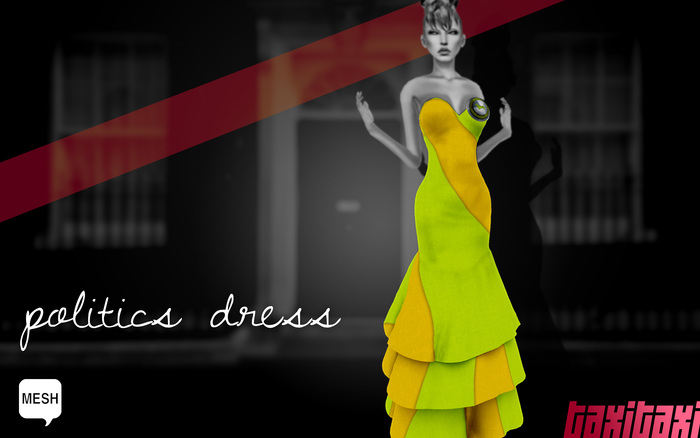 [TAXI TAXI] POLITICS DRESS [BLACK AND GREY]