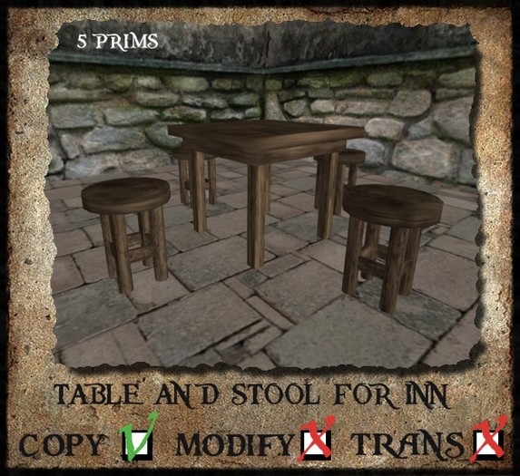 Lamor - Box Table and stool for Inn