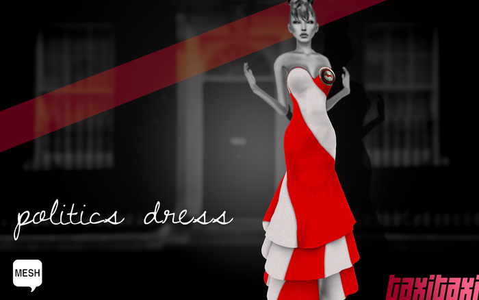 [TAXI TAXI] POLITICS DRESS [BLACK AND GREY]