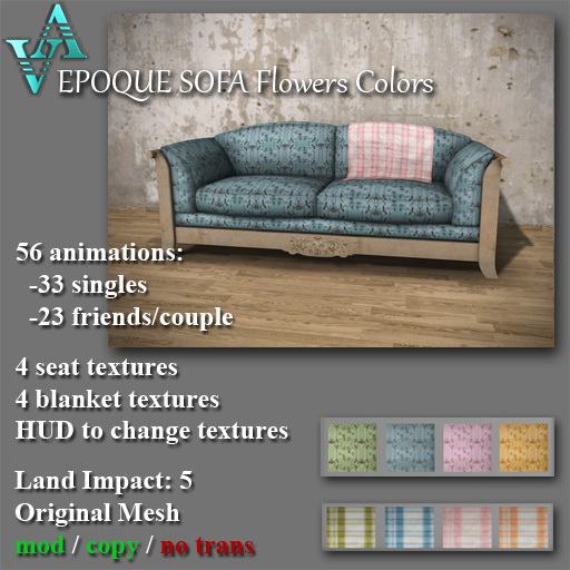 Atelier Visconti Epoque Sofa Flowers
