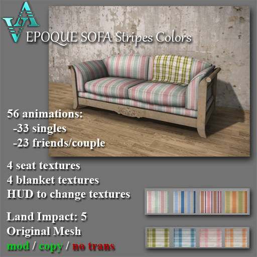 Atelier Visconti Epoque Sofa Stripes