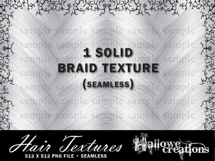 Second Life Marketplace - White Braid Hair — PNG Seamless Texture