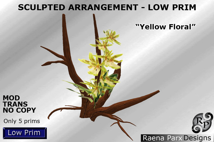 SCULPT ARRANGEMENT - YELLOW FLORAL - *RPD*