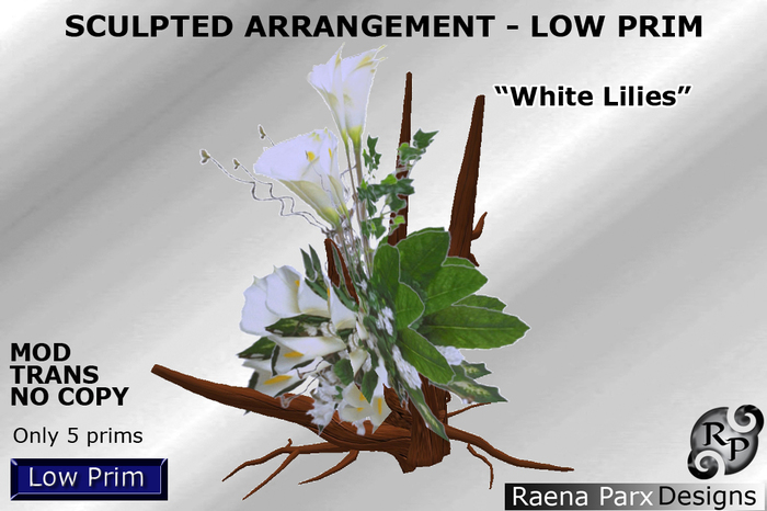 SCULPT ARRANGEMENT - WHITE LILIES - *RPD*