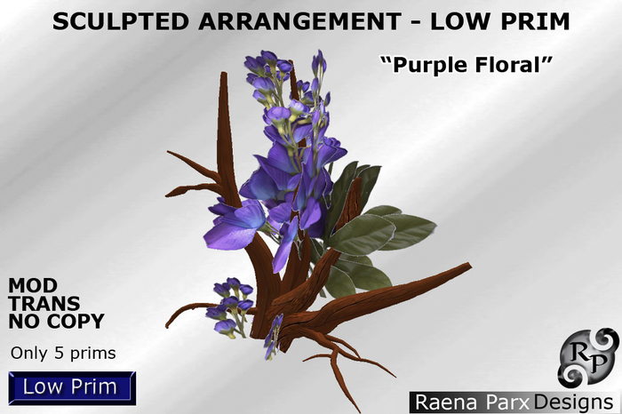 SCULPT ARRANGEMENT - PURPLE FLORAL - *RPD*