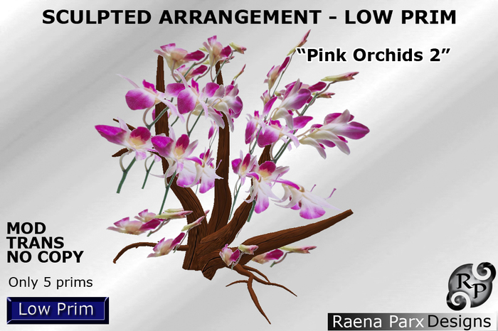 SCULPT ARRANGEMENT - PINK ORCHIDS 2 - *RPD*