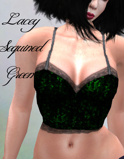 Lacey Sequined Green 