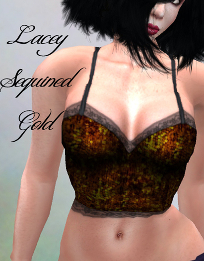 Lacey Sequined Gold