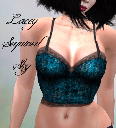 Lacey Sequined Green and Purple