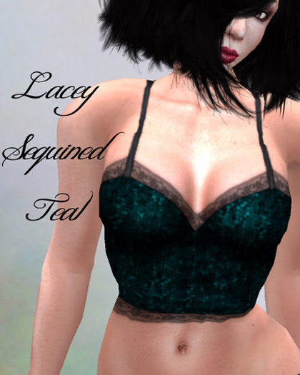 Lacey Sequined Green and Purple