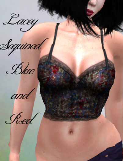 Lacey Sequined Green and Purple