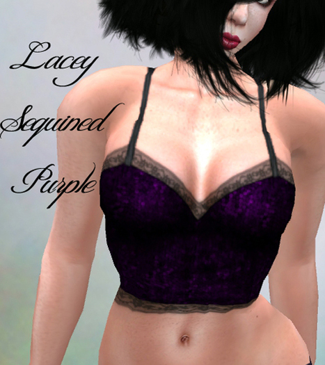 Lacey Sequined Green and Purple