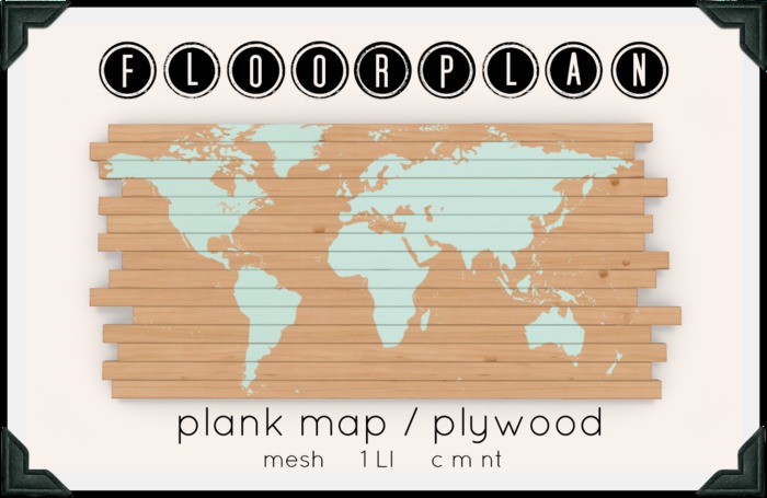 floorplan. plank map / plywood [ boxed ]
