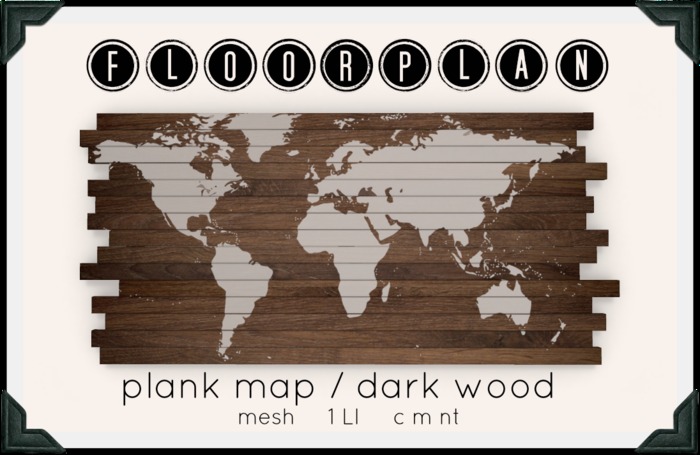 floorplan. plank map / dark wood [ boxed ]