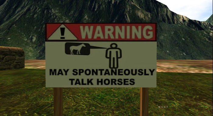 Horse Talk Notice Sign