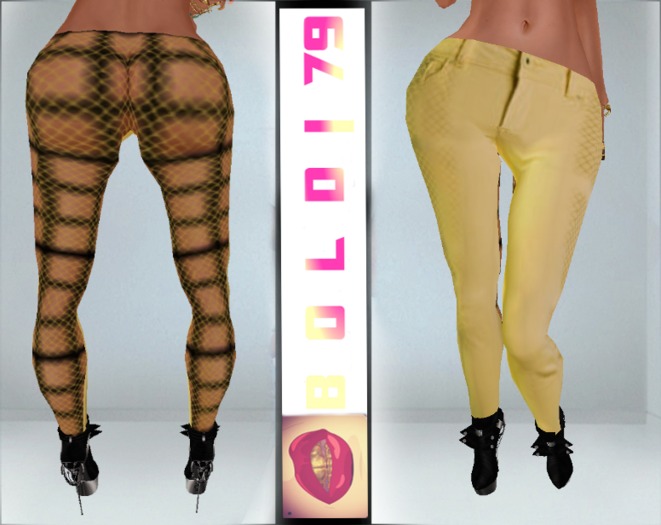 .:B79:. Pink Laceback Jeans