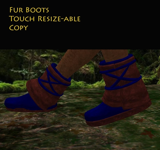 Moccasin Fur Boots Dark Blue