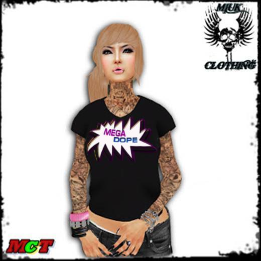 MIUK - Mega Dope  Rigged   Mesh_Ladies Tee   S.M.L.XL.XS
