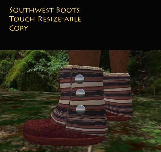 Moccasin Boots Striped 