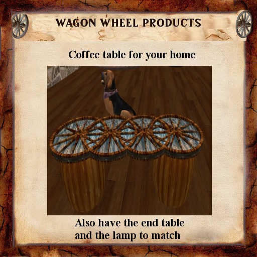 wagon wheel coffee table