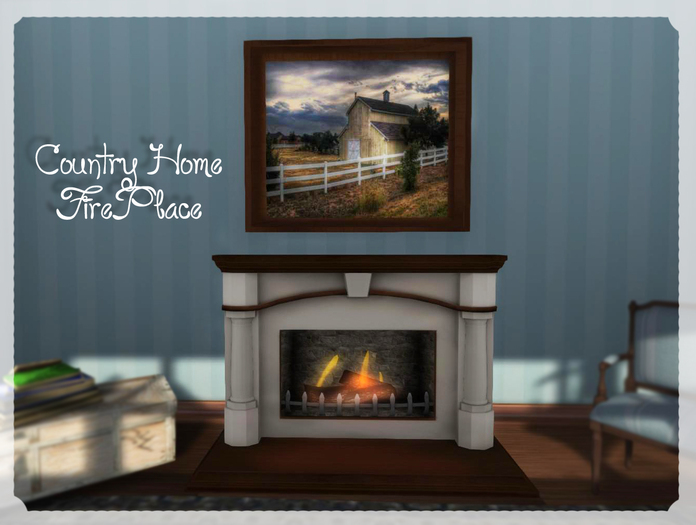 Country Home Fireplace NEW