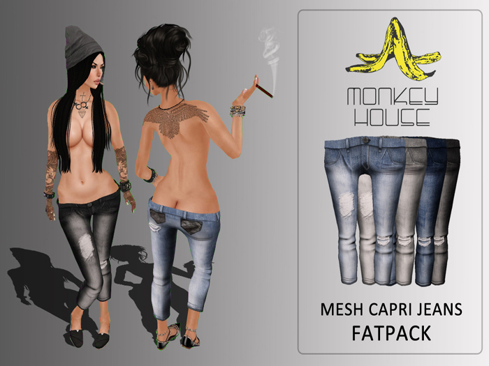 ~monkey house~ Capri Jeans FATPACK