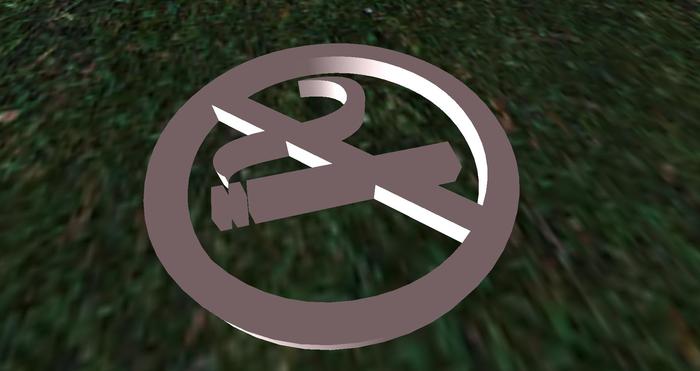100% Mesh No Smoking Sign