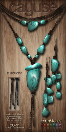 EarthStones Cayuse Jewelry Set - Turquoise (BOX)